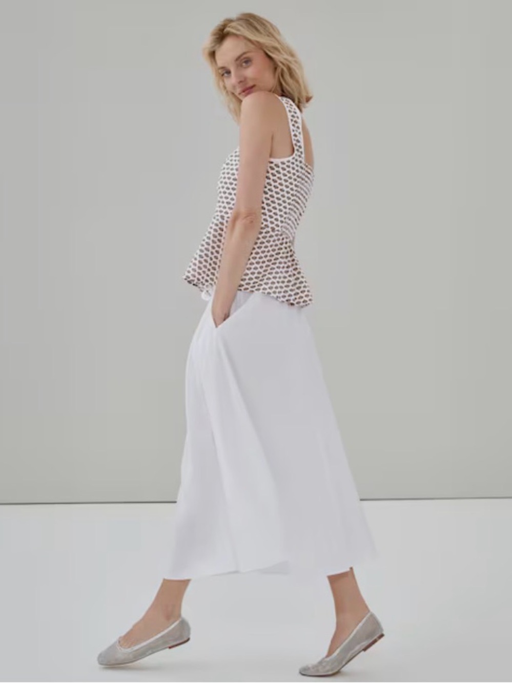 Joe Fresh Linen Cotton Blend Maxi Skirt with Pockets